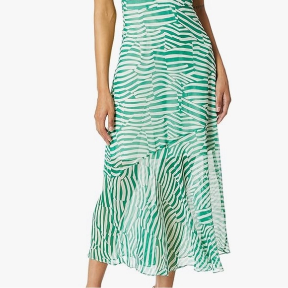 Sam Edelman Green and White Midi Dress - Picture 6 of 14